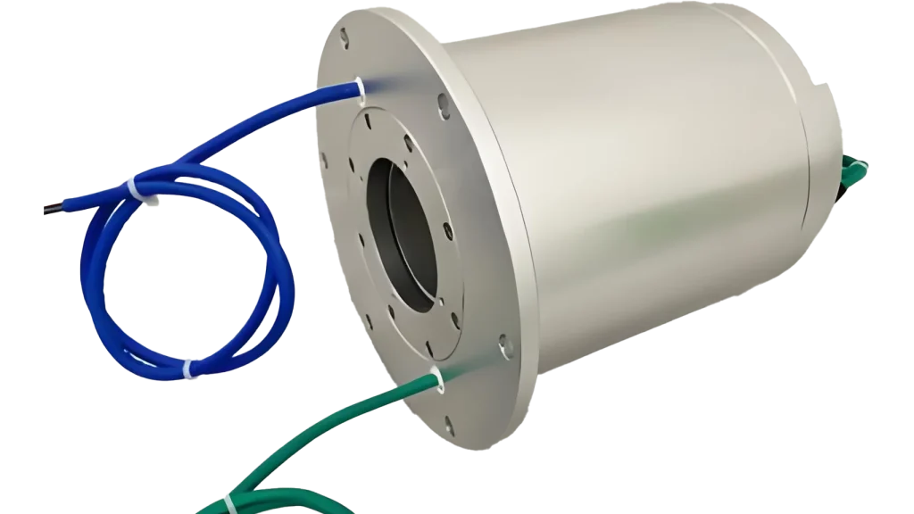 Flange connected through-hole slip ring wind power generation