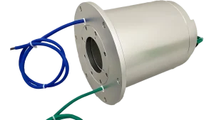 Flange connected through-hole slip ring wind power generation