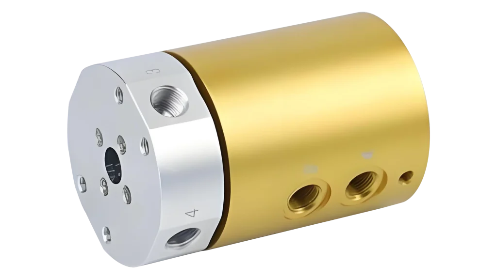Pneumatic rotary joint through-hole slip rings