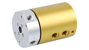 Pneumatic rotary joint through-hole slip rings