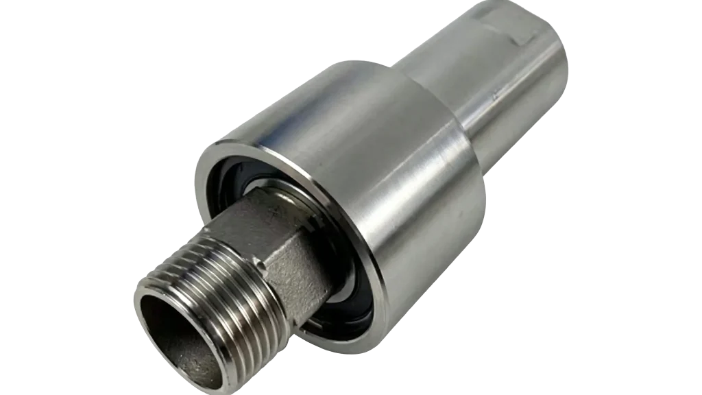 Reverse wire rotary joint of pipe reel