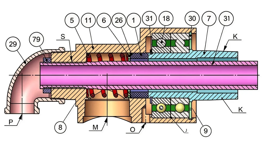 H-type-rotary-connection