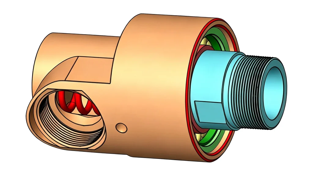 H type swivel union